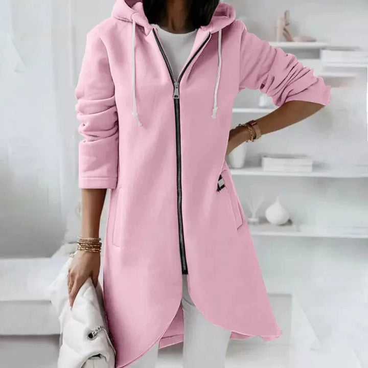 Street Zip Hooded Velvet-Lined Sweatshirt Women | Cozy Streetwear