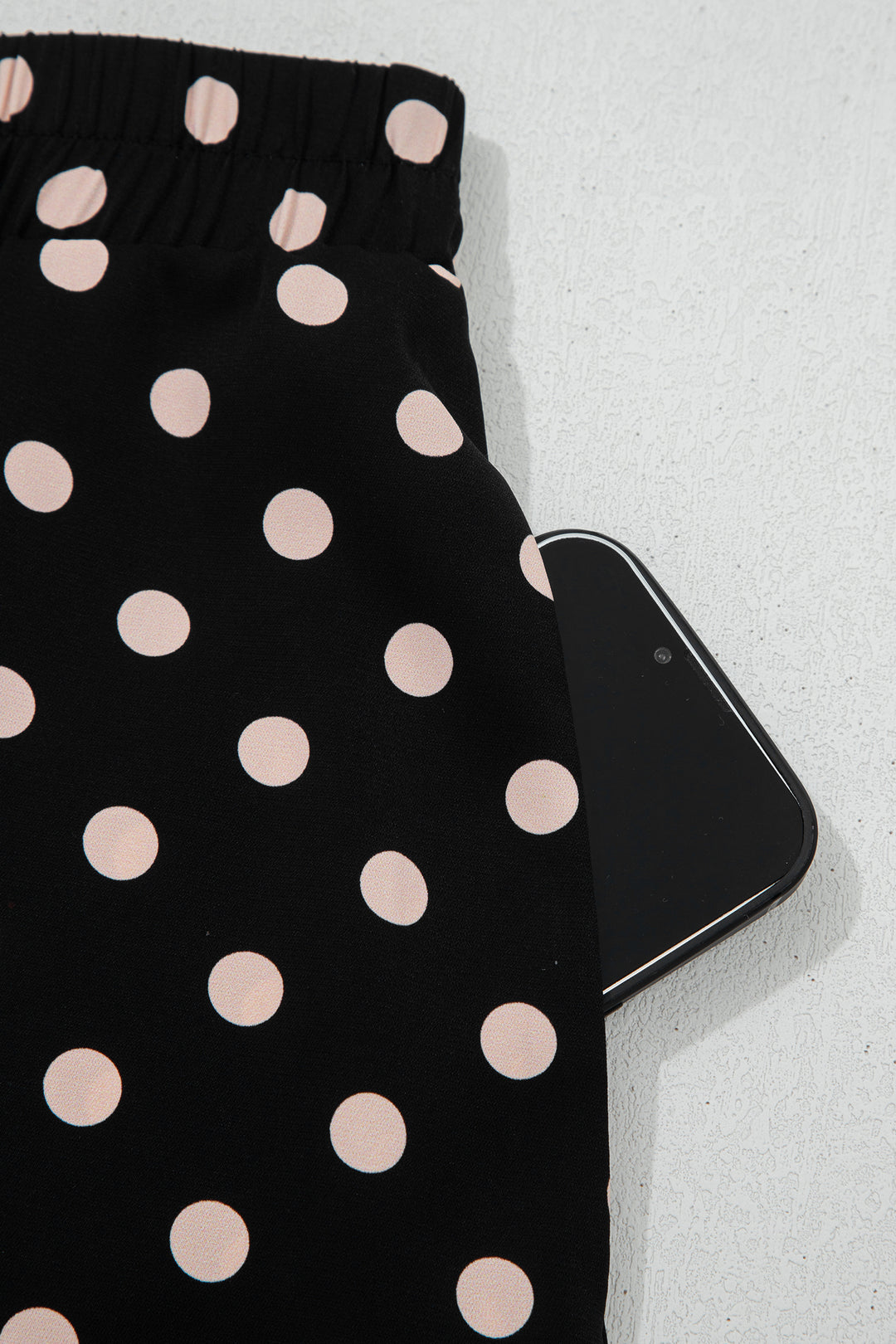 Black Asymmetric Polka Dot Print Sheer Lace Patchwork Maxi Skirt