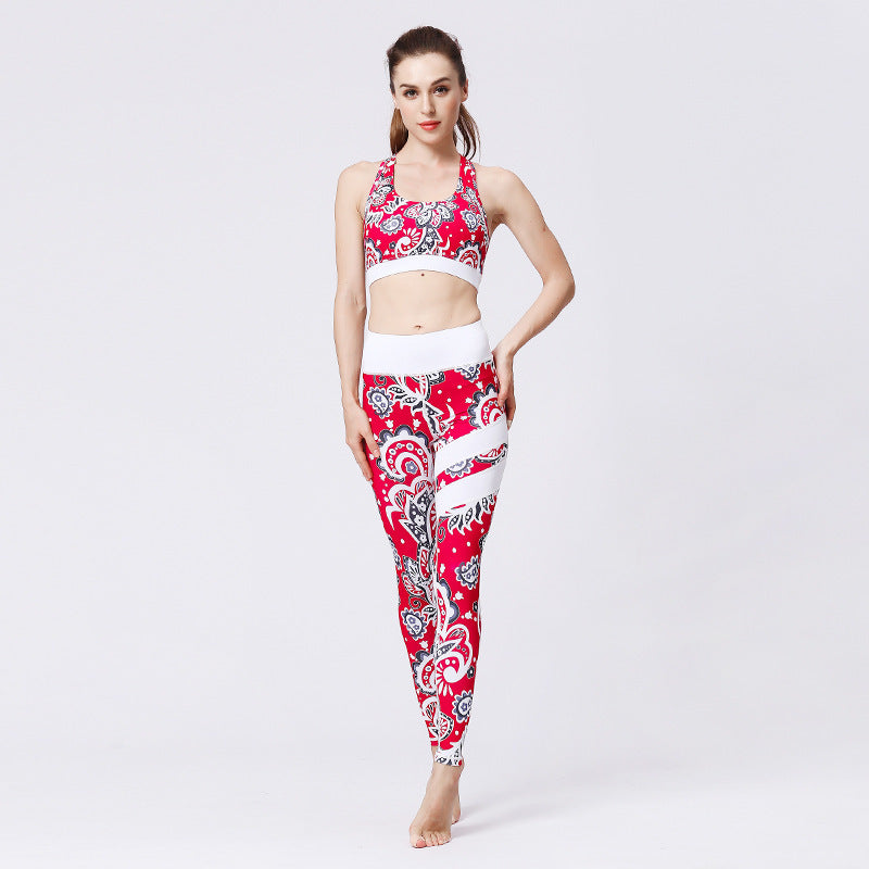 💪 Seamless 2-Piece Yoga Set – High-Waist Leggings &amp; Crop Top