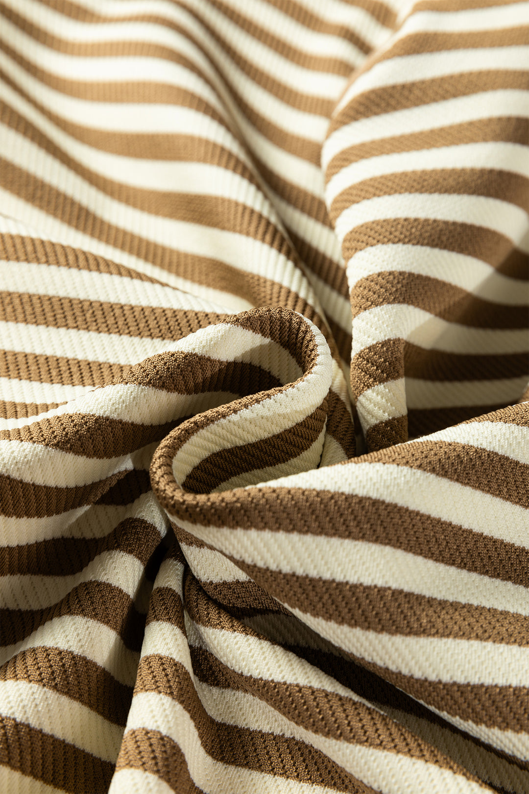 Black Stripe Textured Drop Shoulder Pullover Top Drawstring Mini Skirt Two Piece Dress Set