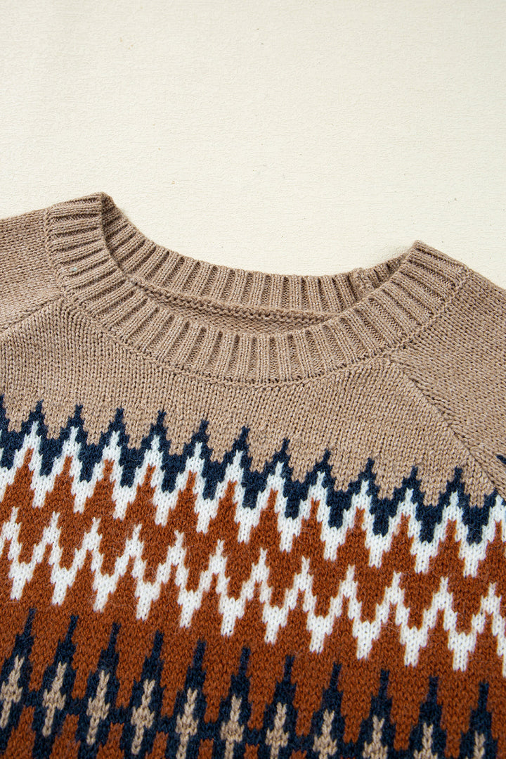 Eva Aztec Crew Neck Sweater