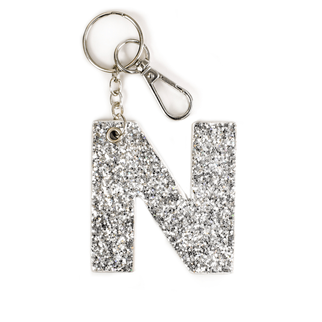 Kendall Glitter Initial Keychain - Final Sale