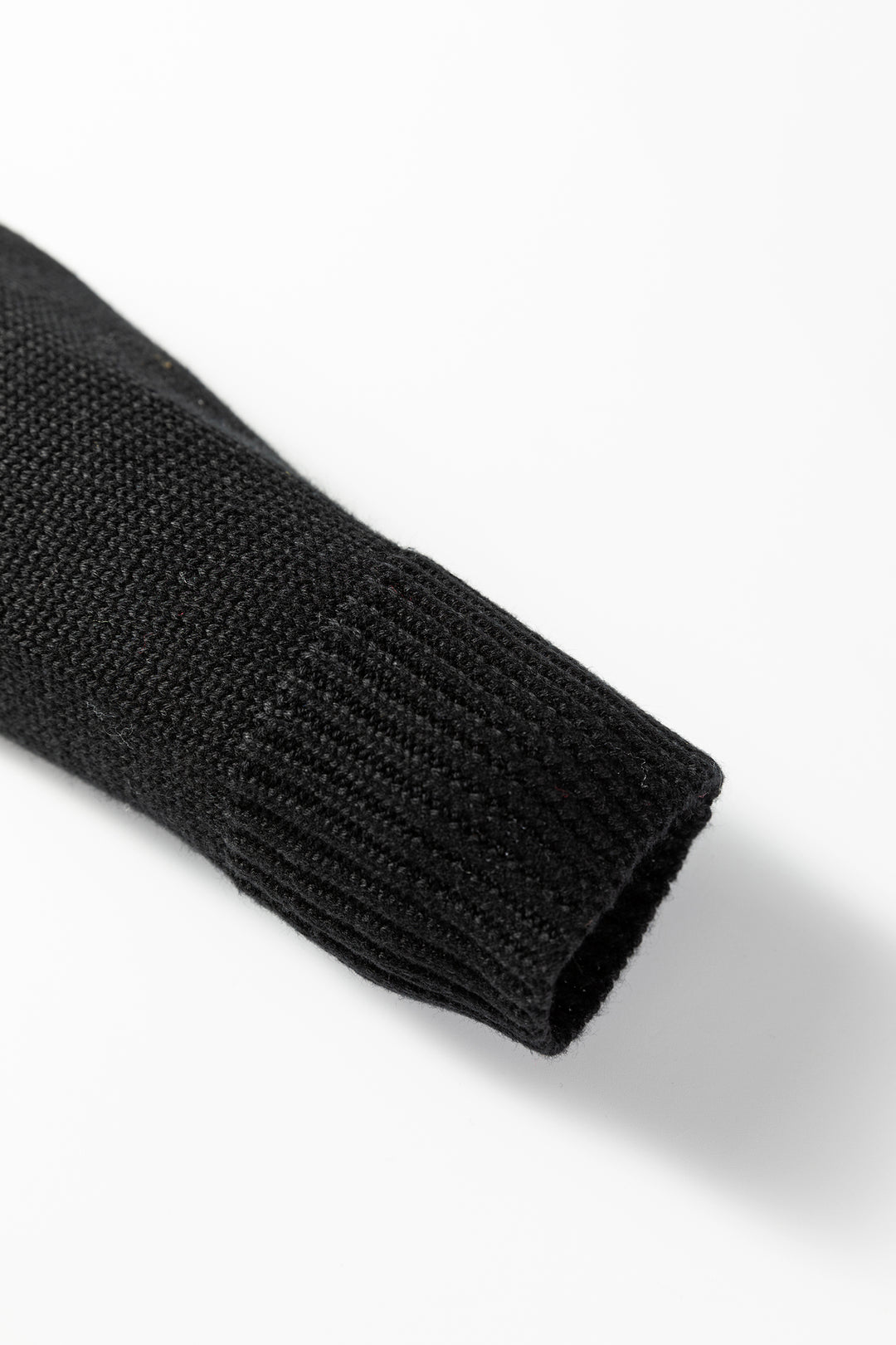 Black Merry Colorful Dot Detail Christmas Drop Shoulder Sweater