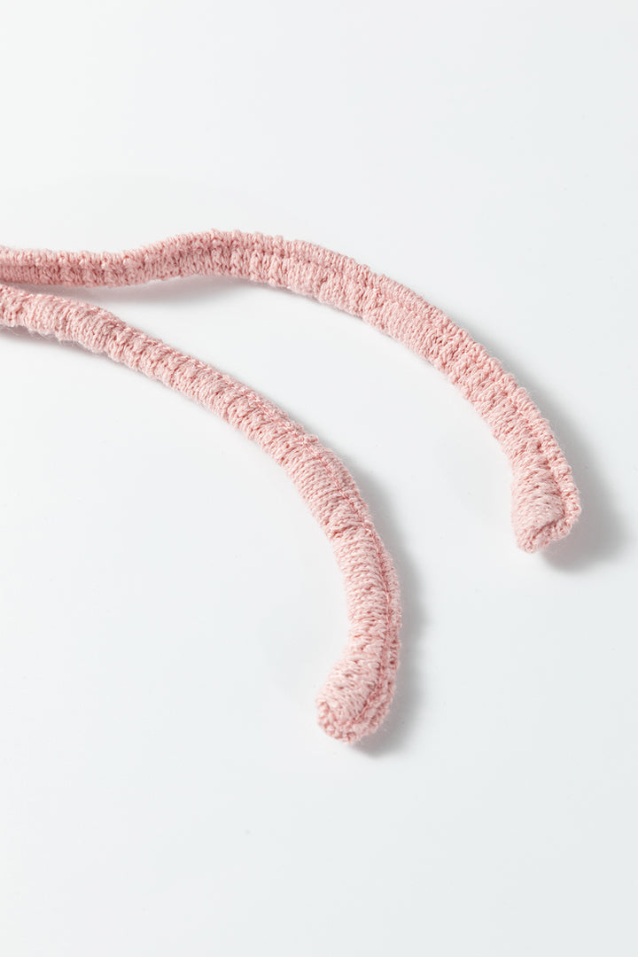 Gossamer Pink Cable Knit V Neck Cardigan Shorts Set