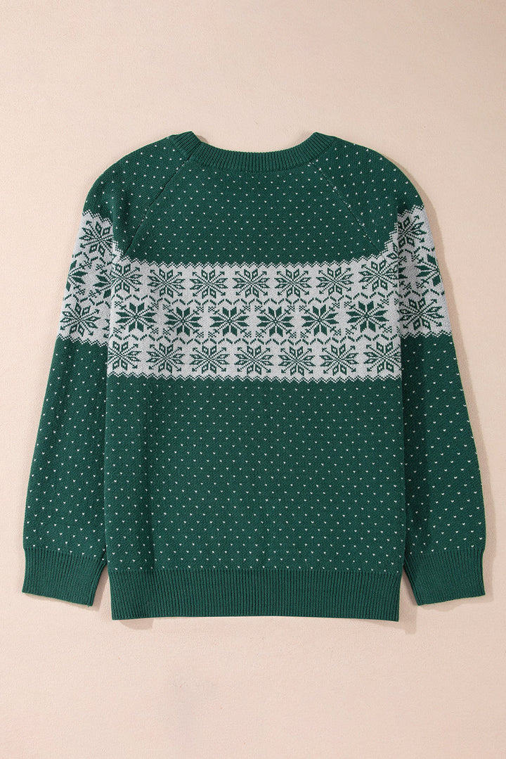 Abigail Pattern Drop Shoulder Sweater
