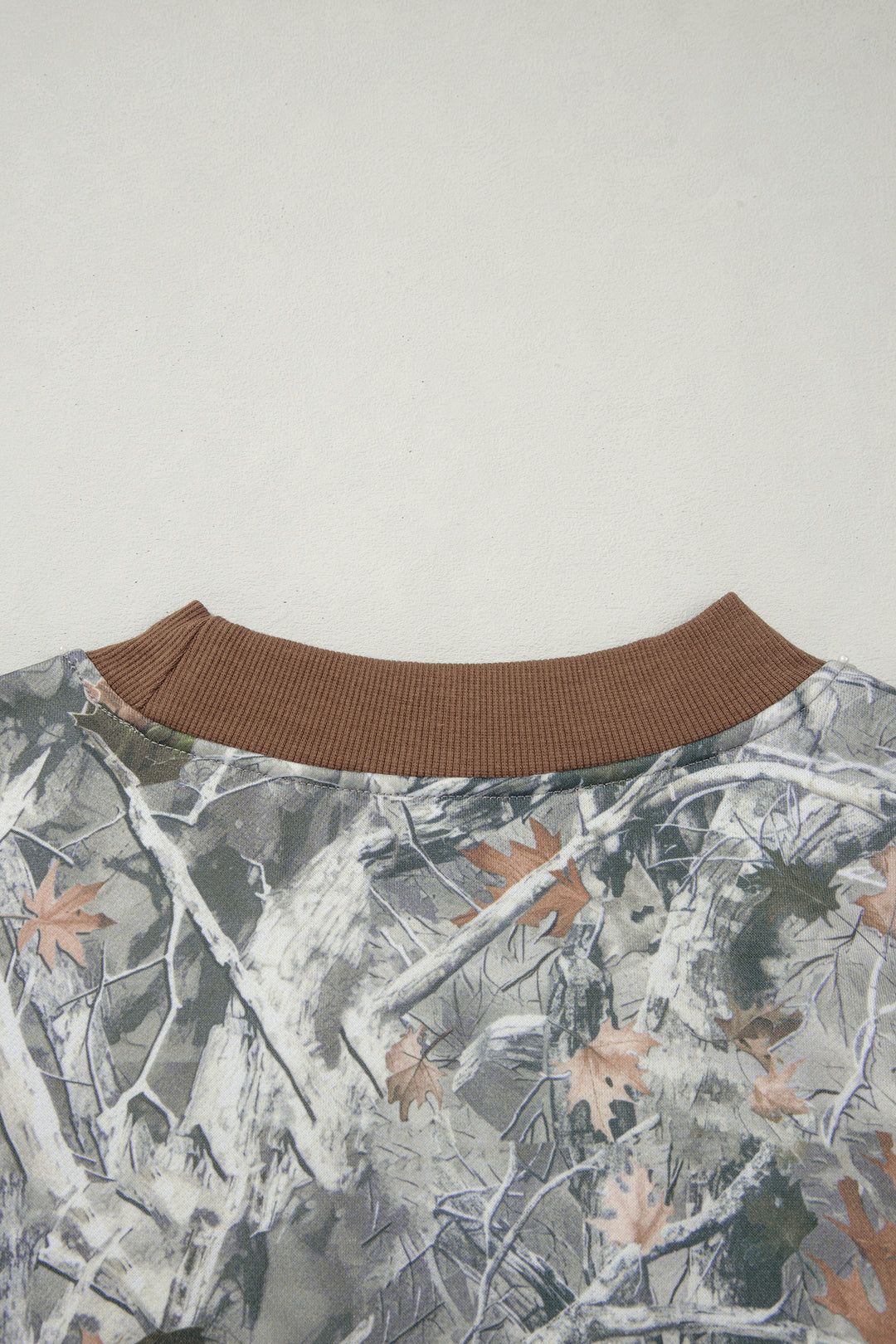 Beige Western Mallard Letter Print Baggy Pullover Sweatshirt