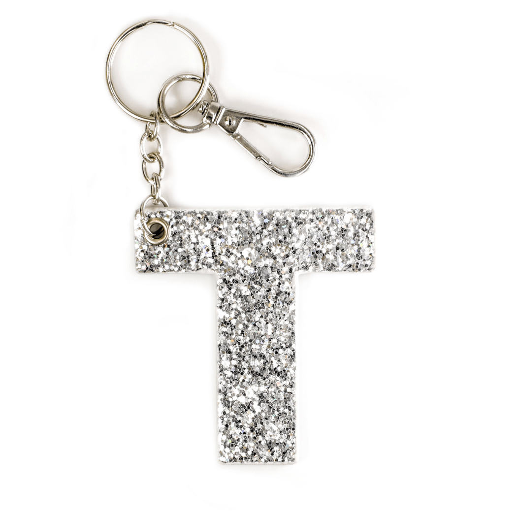 Kendall Glitter Initial Keychain - Final Sale