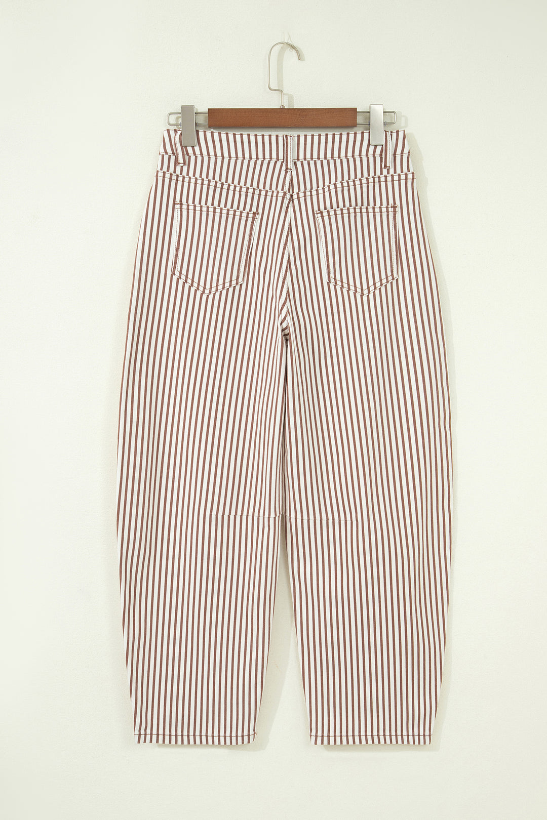 Sky Blue Stripe Casual Barrel Jeans