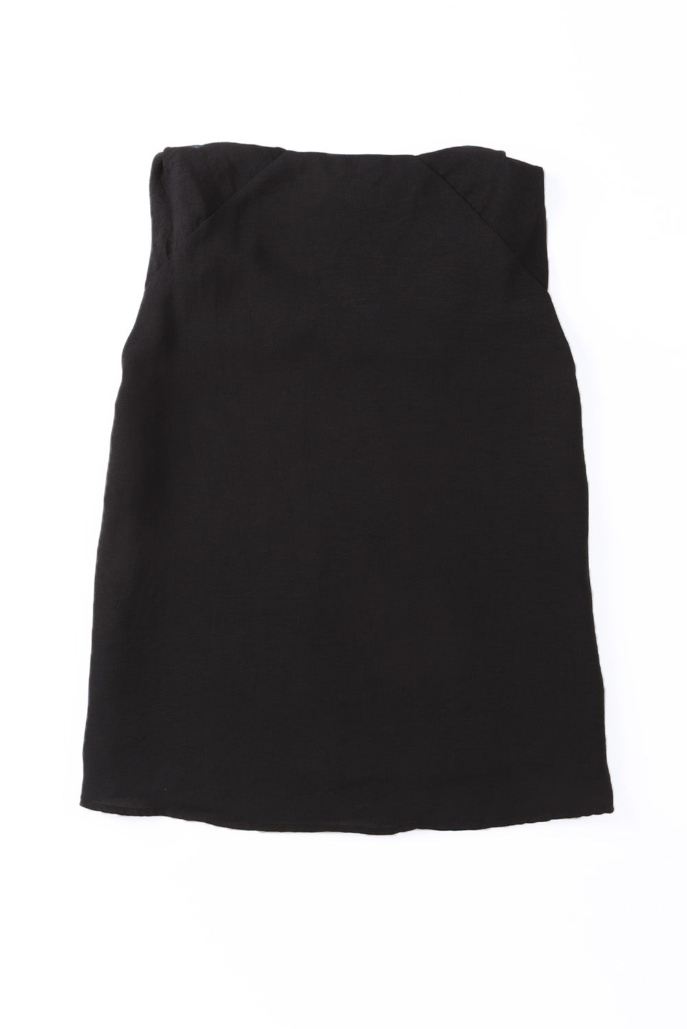 Black V Neck Knotted Shoulder Vest