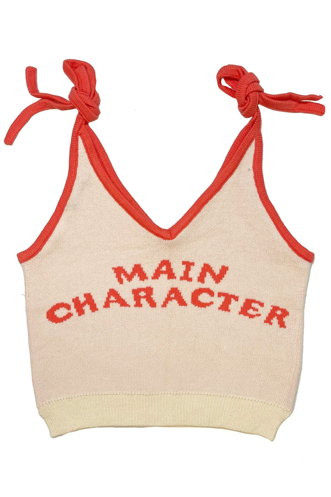 Tie strap sweater tank