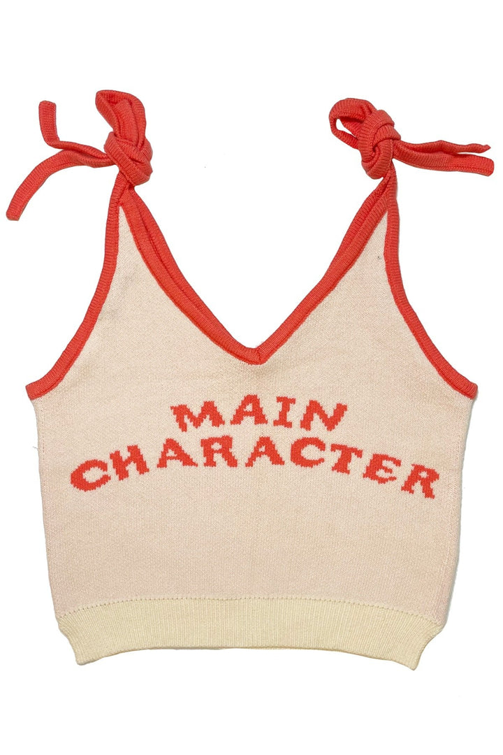 Tie strap sweater tank