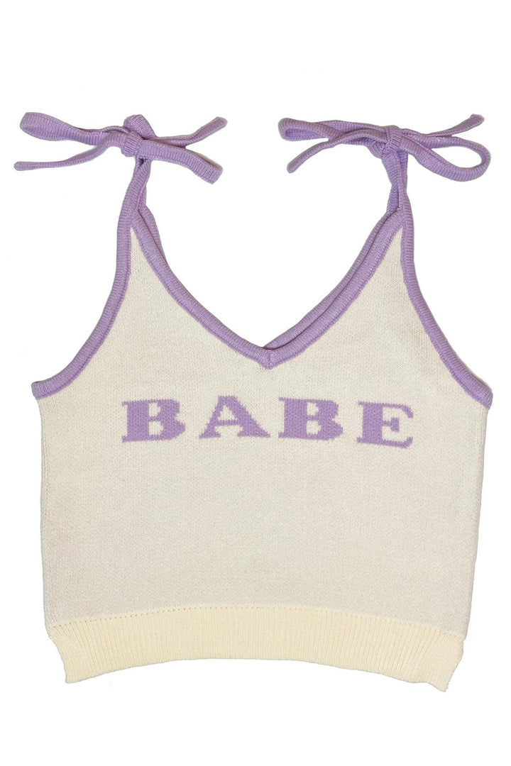 Tie strap sweater tank