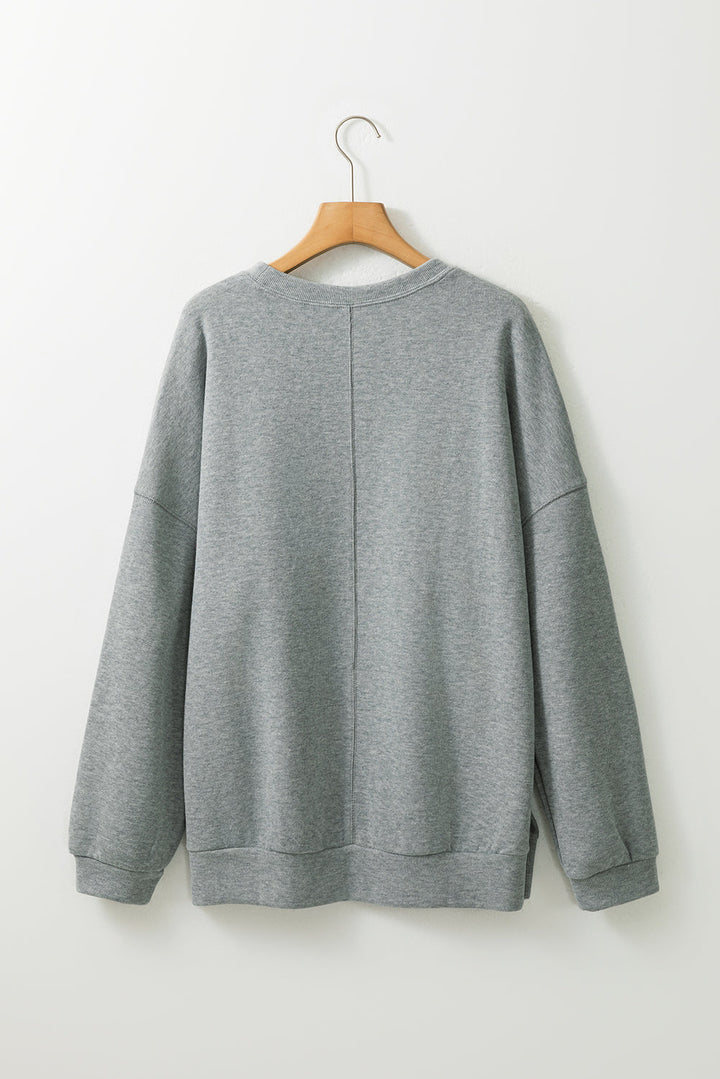 Rorivina Drop Shoulder Oversized Sweatshirt