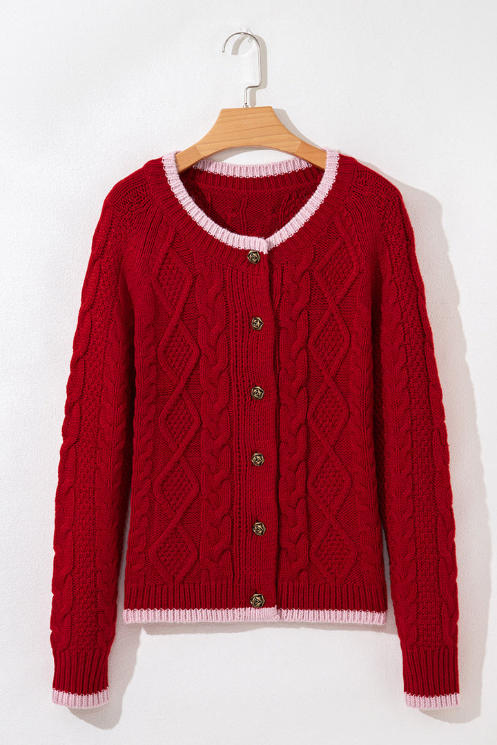 Kennedy Cable Knit Buttoned Cardigan