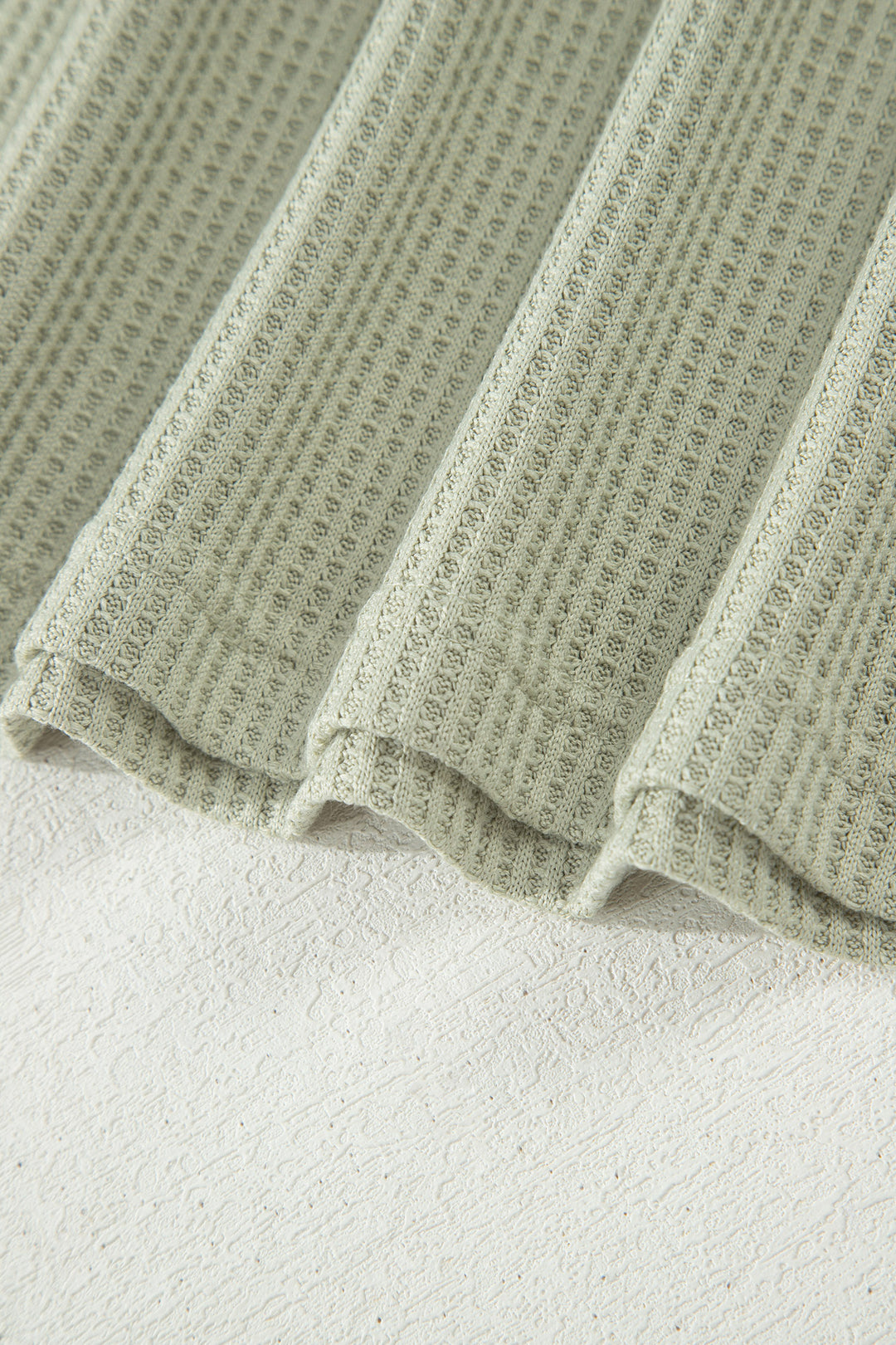 Carbon Grey Waffle Knit Seam Detail Color Block Patchwork Short Sleeve Top