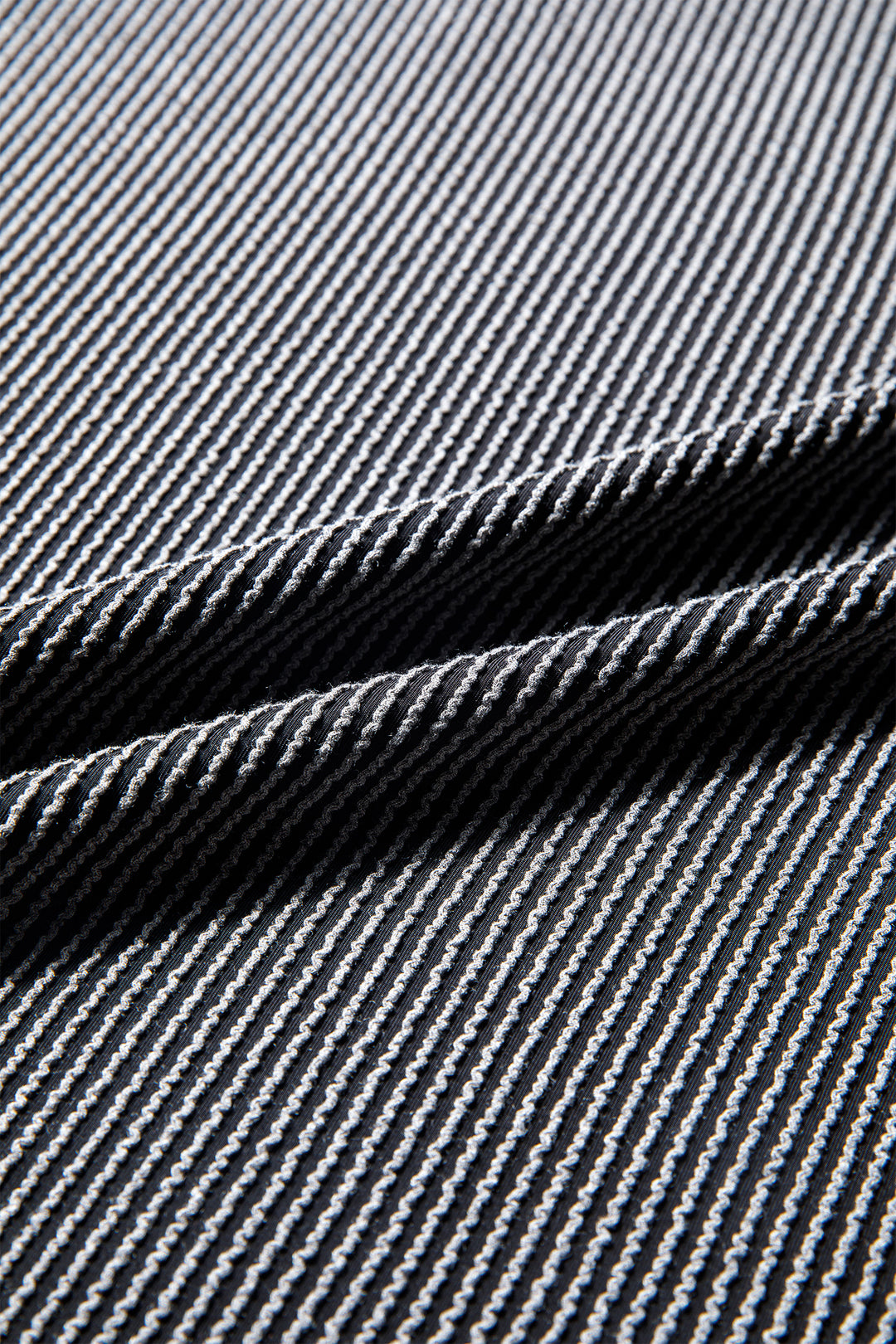 Black Twist Ribbed Exposed Seam Detail Long Sleeve Loose Top