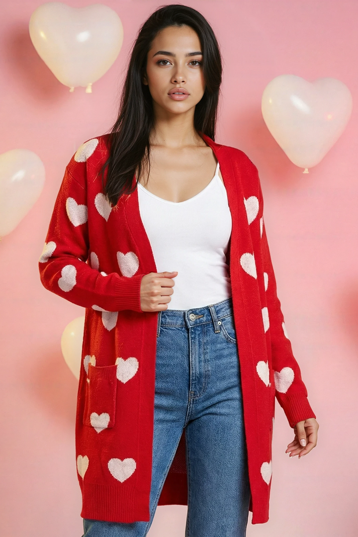 All over heart Cardigan