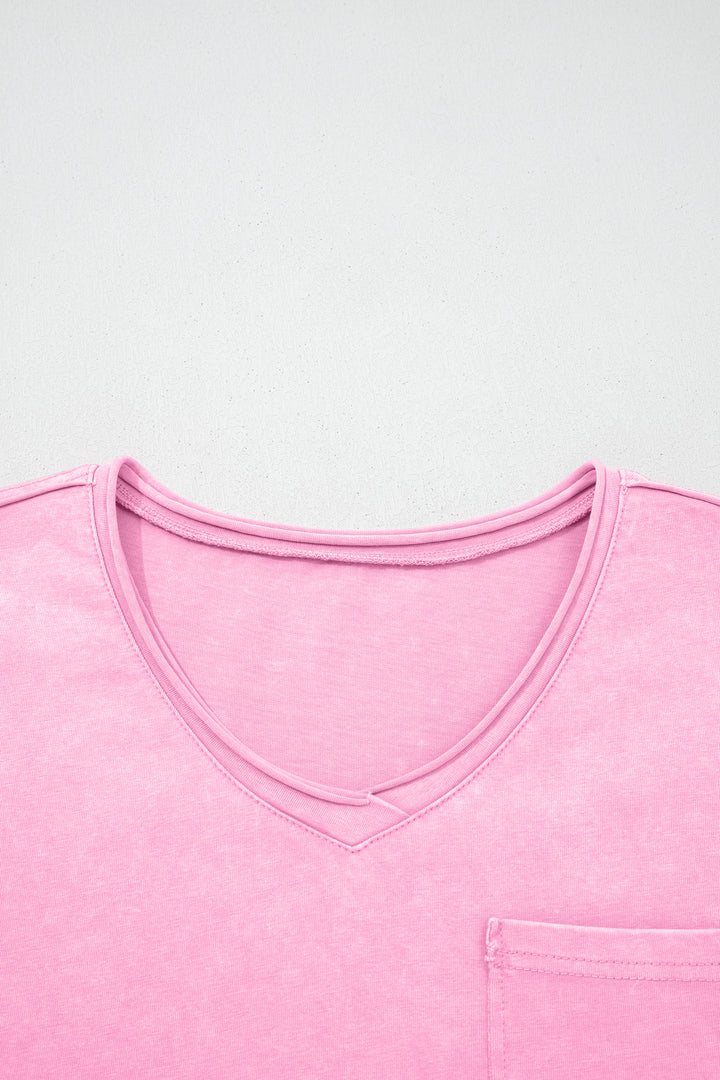 Sachet Pink Cotton Mineral Wash T Shirt