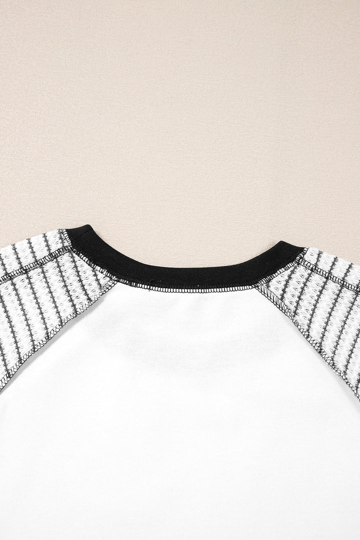 Alaia Sleeve Raglan Patchwork Top