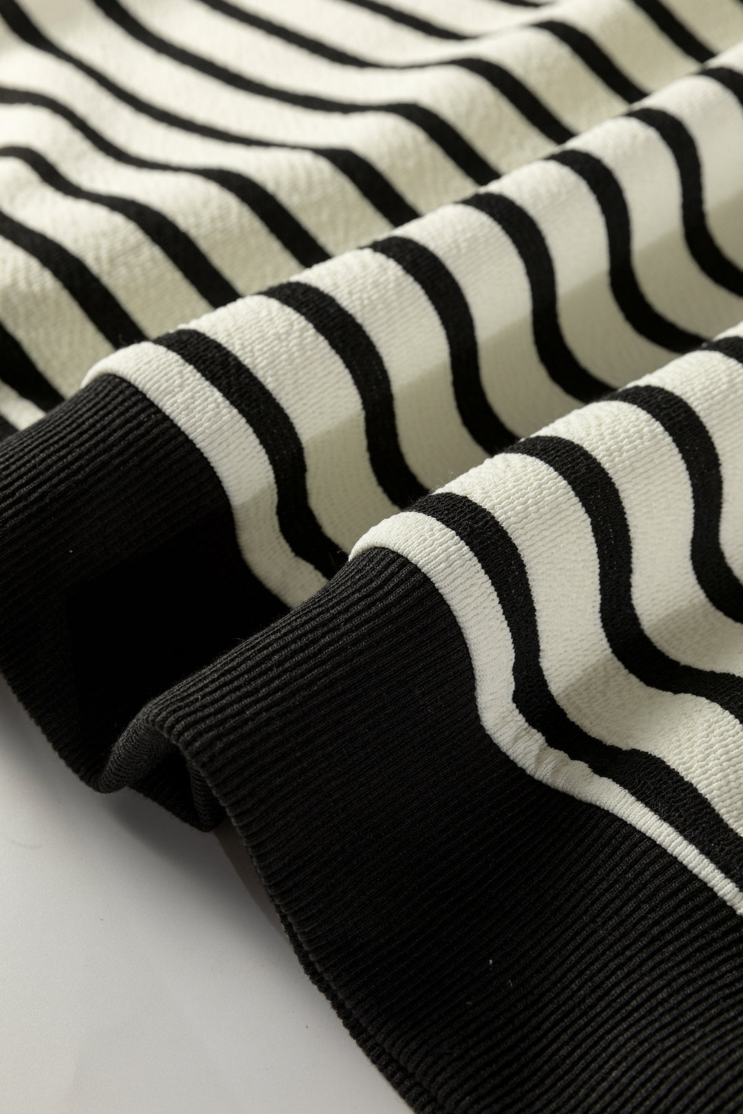 White Stripe Contrast MERRY Letter Christmas Print Drop Shoulder Sweatshirt