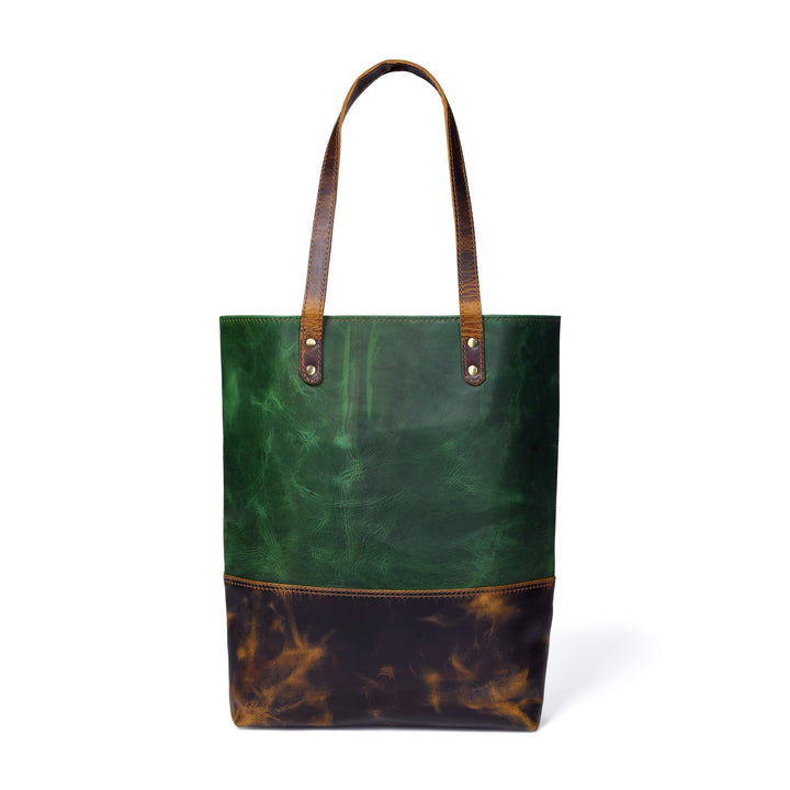 Green Women's Leather Tote