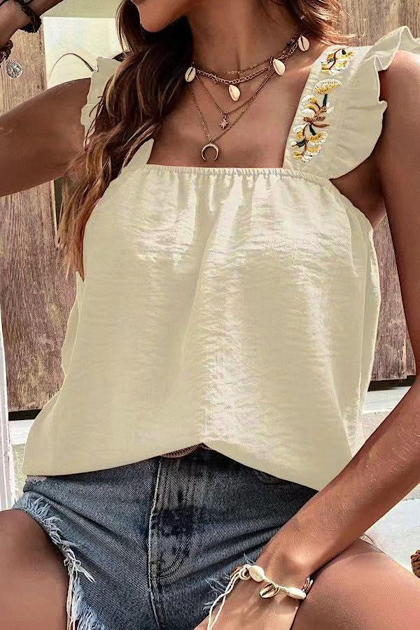 Embroidered Tank Top