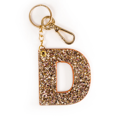 Kendall Glitter Initial Keychain - Final Sale