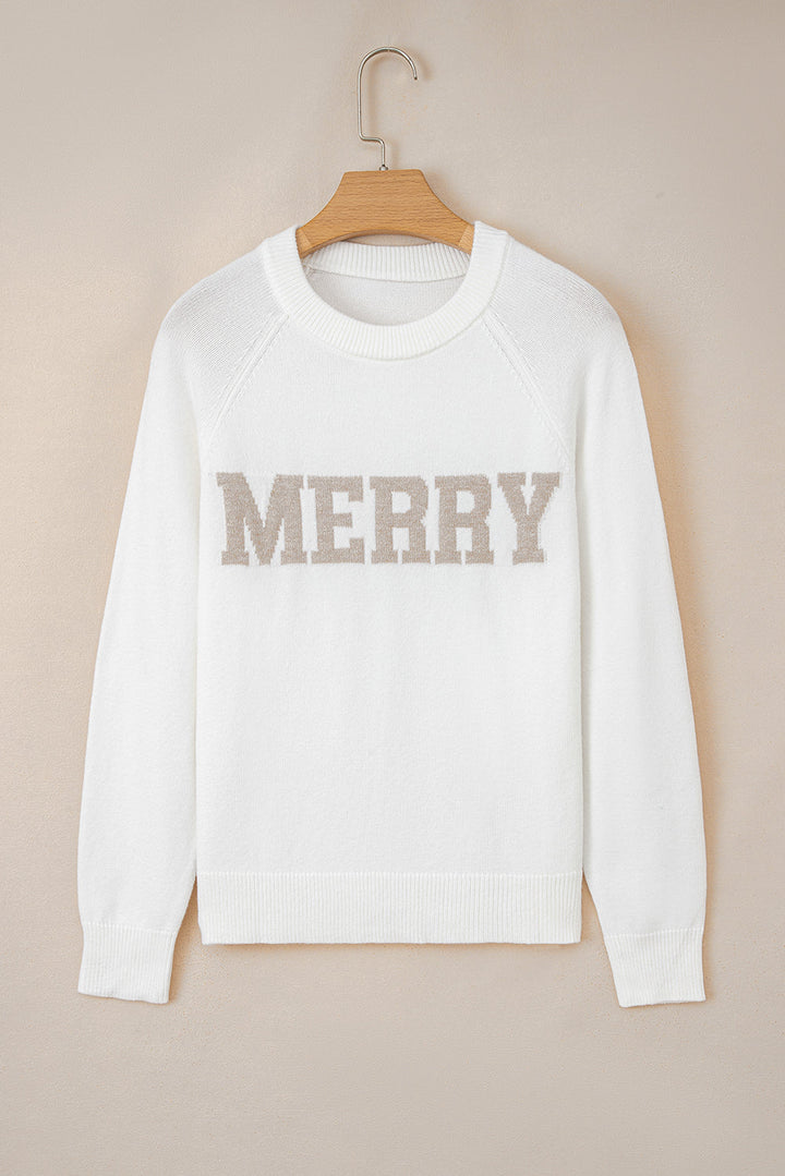 Merry Christmas Raglan Sleeve Sweater