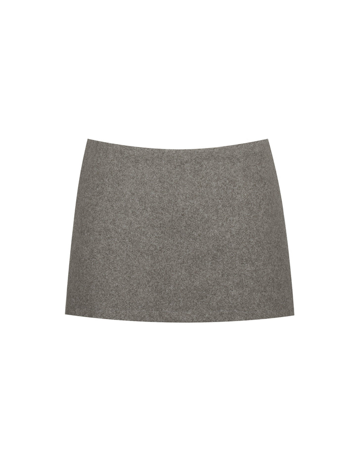 Osira Taupe Low-Waisted Micro Skort