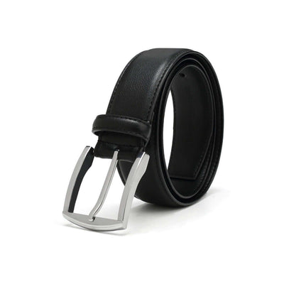 Metallic Silver Square 2 Vegan Belt (Black 28,40,44, Brown 40-44)