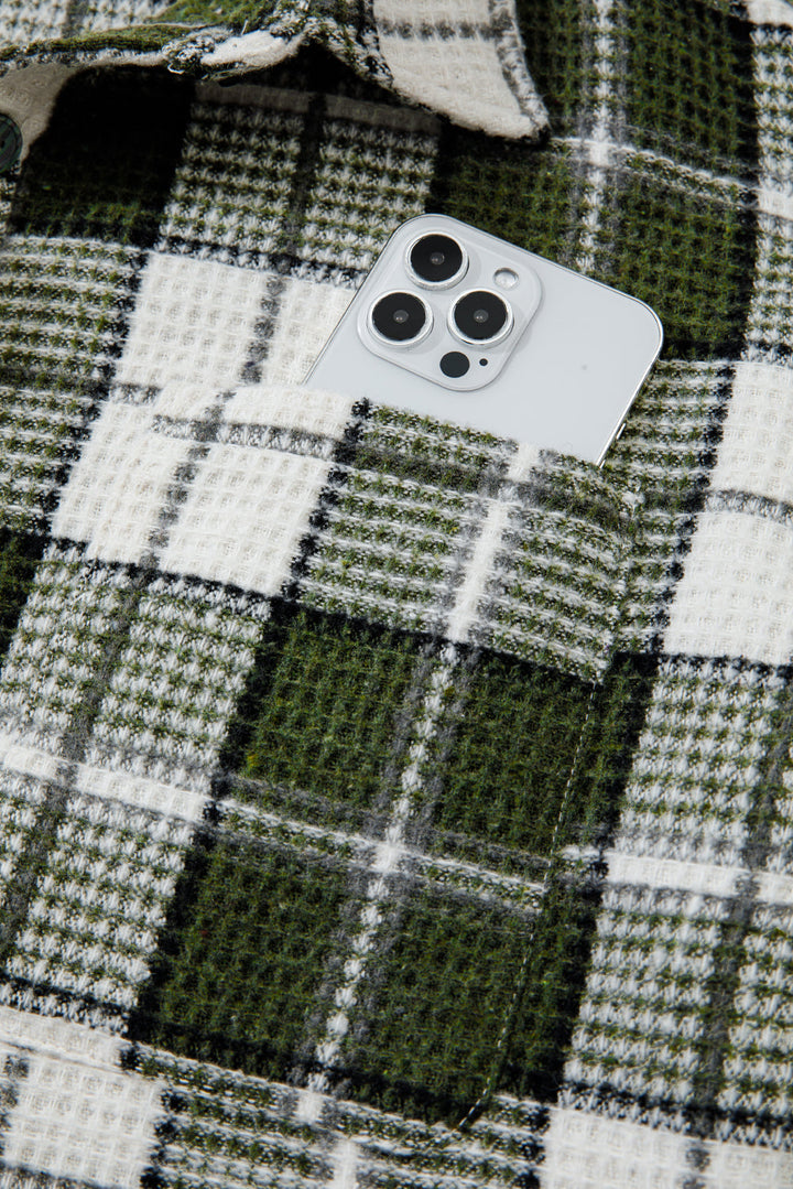 Scarlett Print Textured Knit Shacket