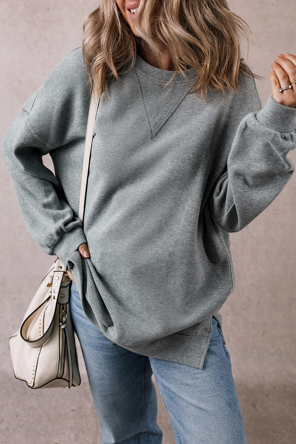 Rorivina Drop Shoulder Oversized Sweatshirt