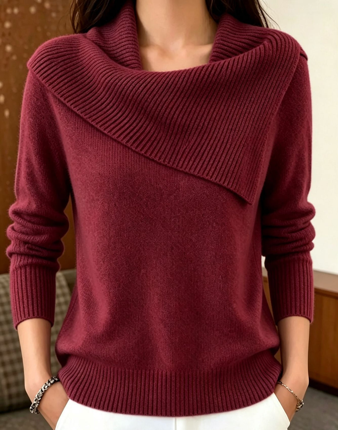 Ribbed Knit Pullover Sweater