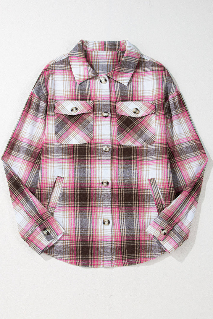 Harper Plaid Flap Up Shacket