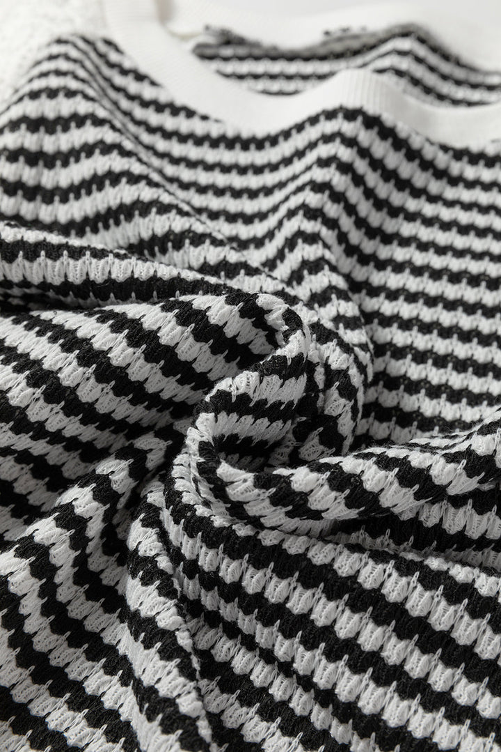 Taylor Hollowed Lace Patchwork Long Sleeve Top