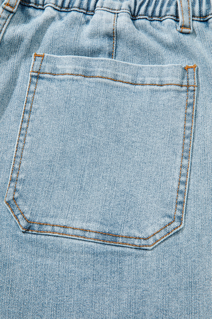 Beau Blue Solid Full-Length Regular Pocket Detail Wholesale Denim Jeans