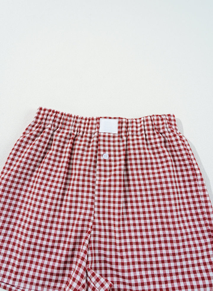 Gingham High Waist Shorts
