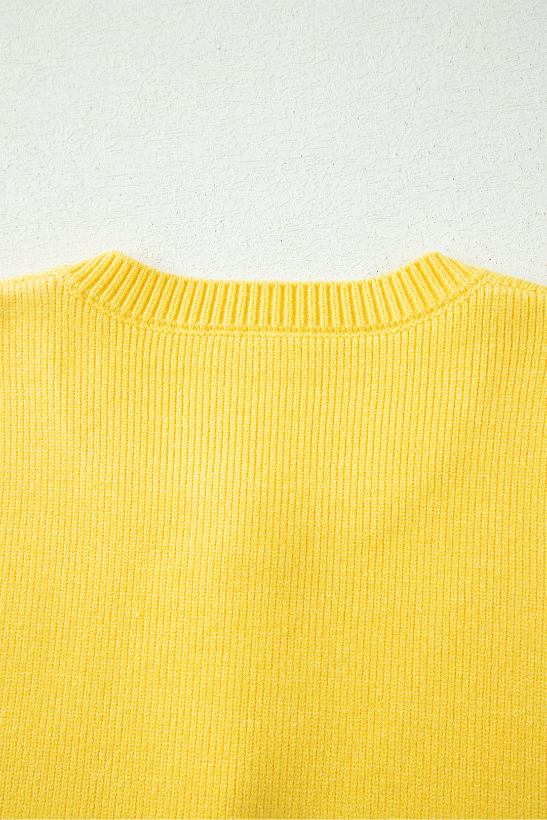 White Solid Color Sleeveless Knit Button Pocketed Sweater