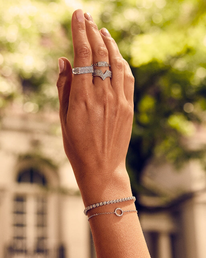 Sandra CZ Pointed Band Ring