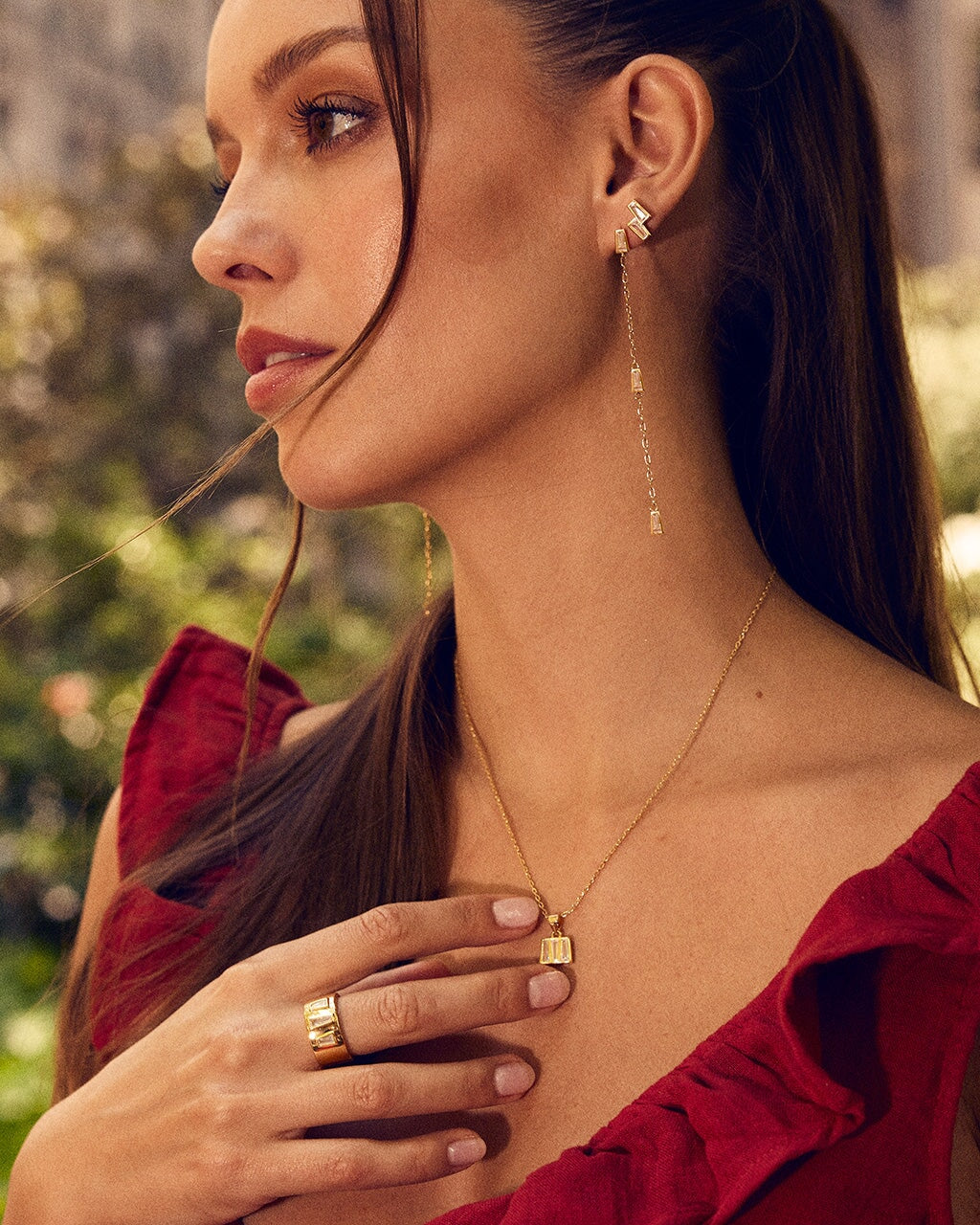 Colsie Tapered CZ Cigar Band Ring