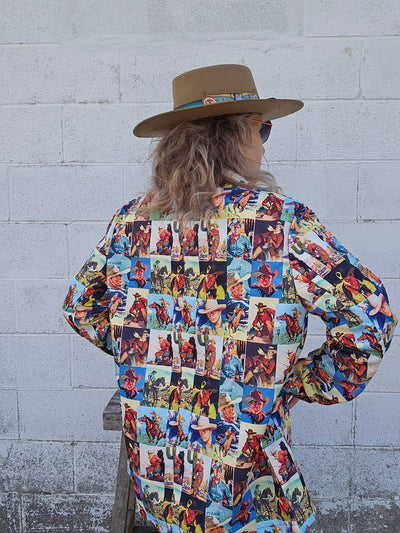 Cowboy Collage Women's Western Blazer