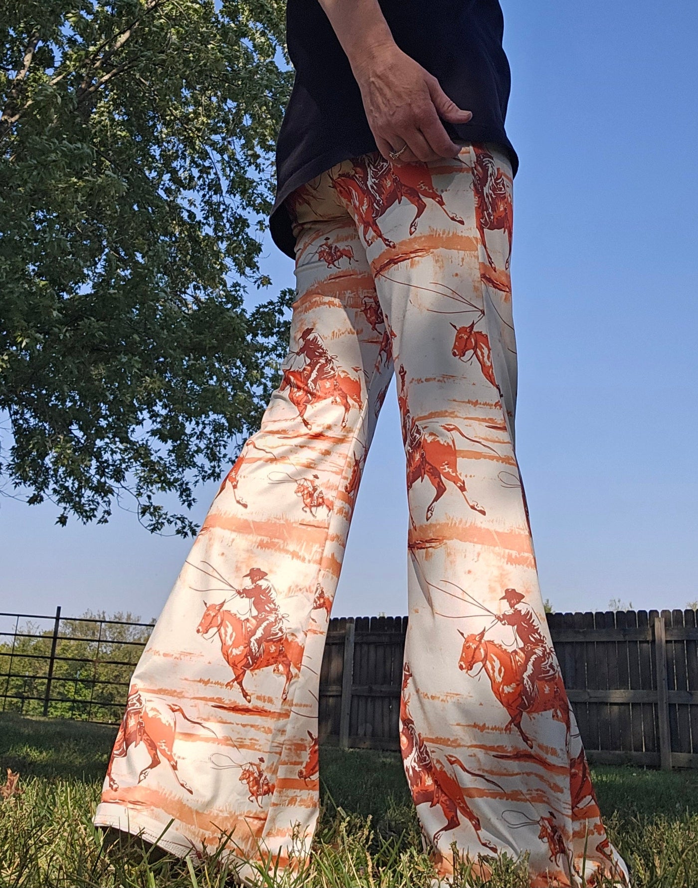 Retro Western Flare Pants