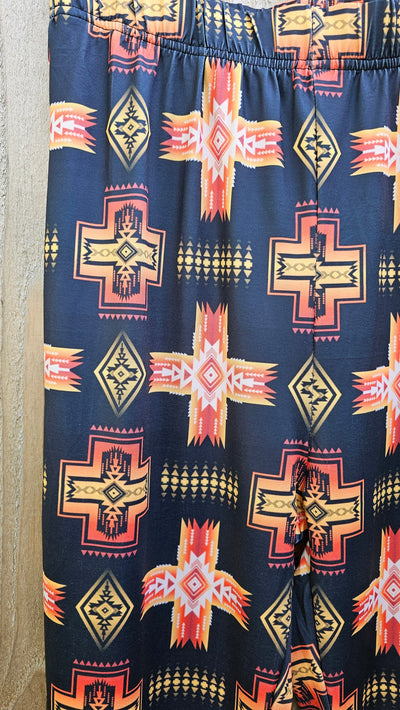 Fire Aztec Flare Pants