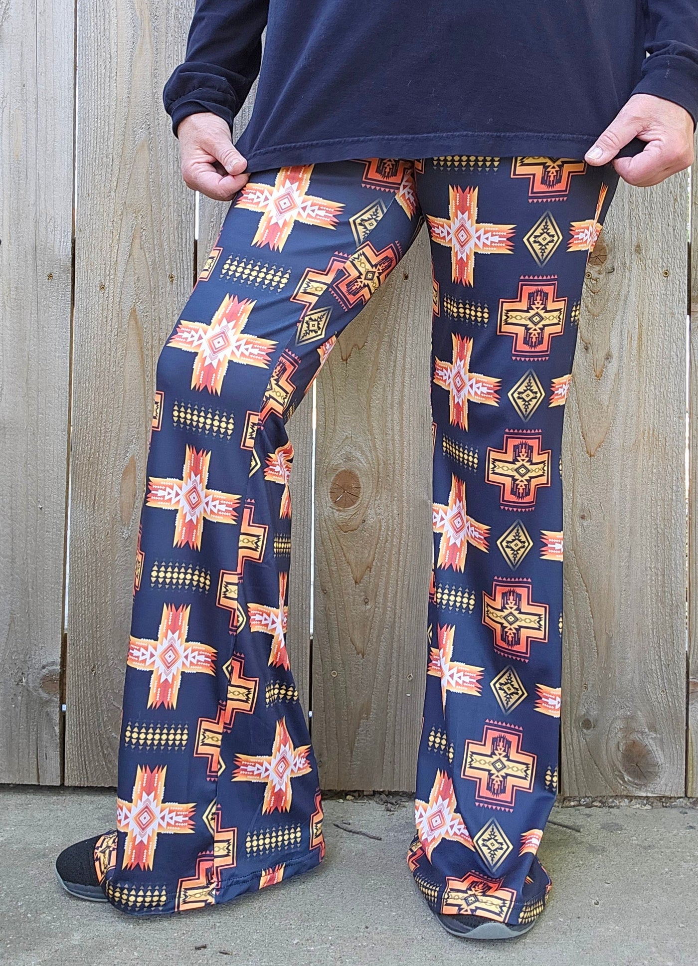 Fire Aztec Flare Pants