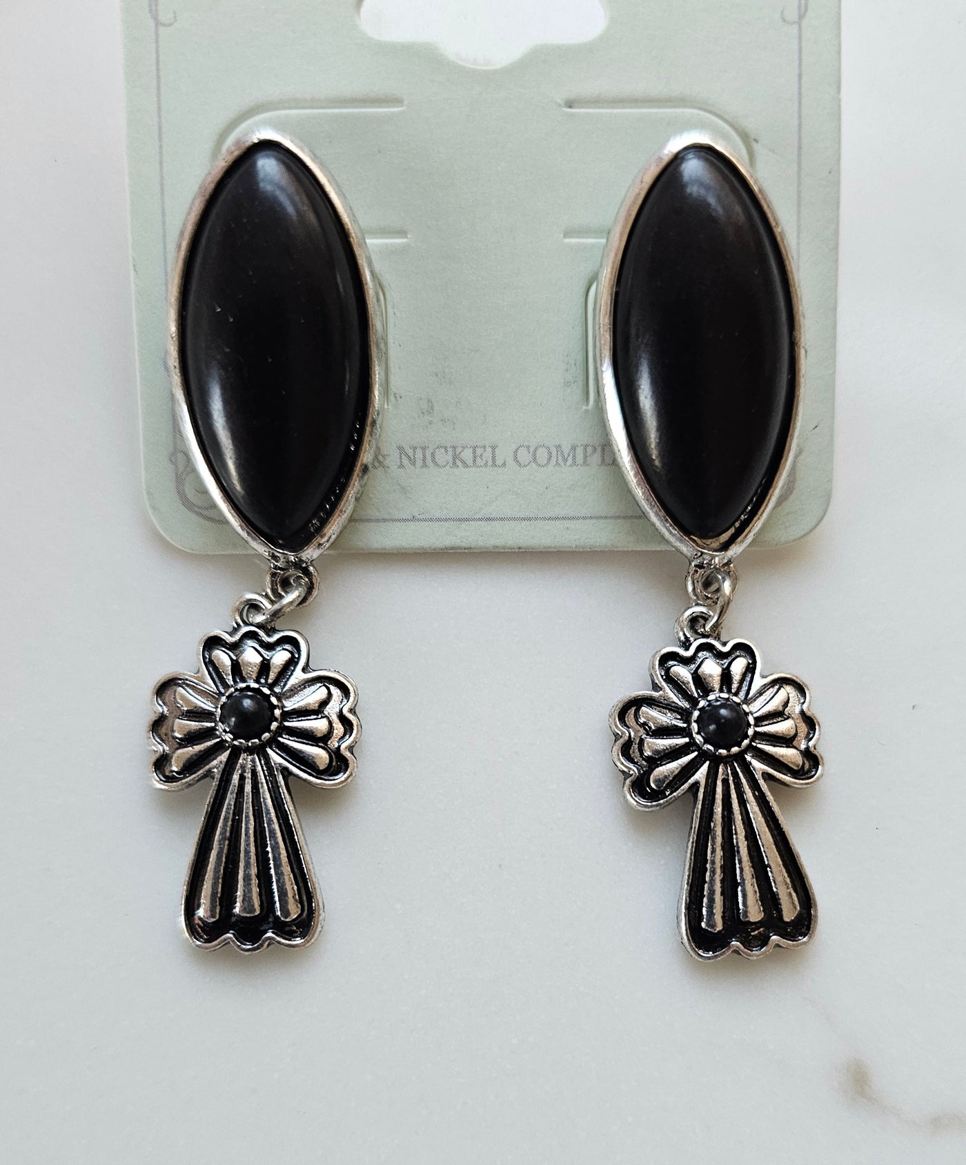 Concho Cross Earrings choice of colors