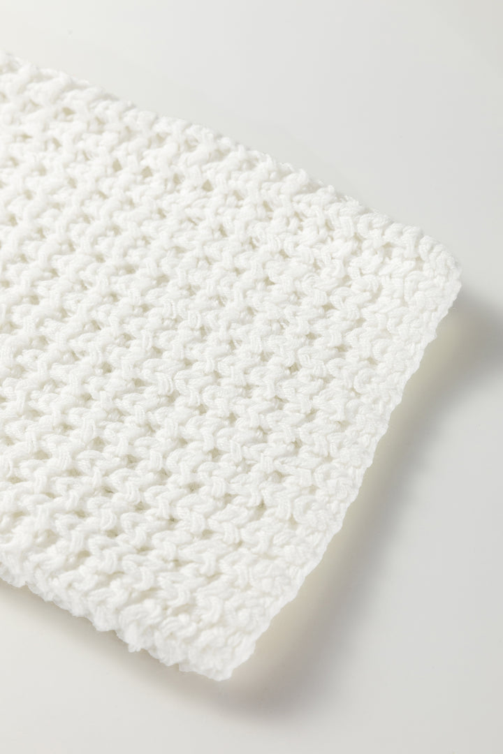 Camel Hollowed Detail Wide Sleeve Loose Pullover Sweater