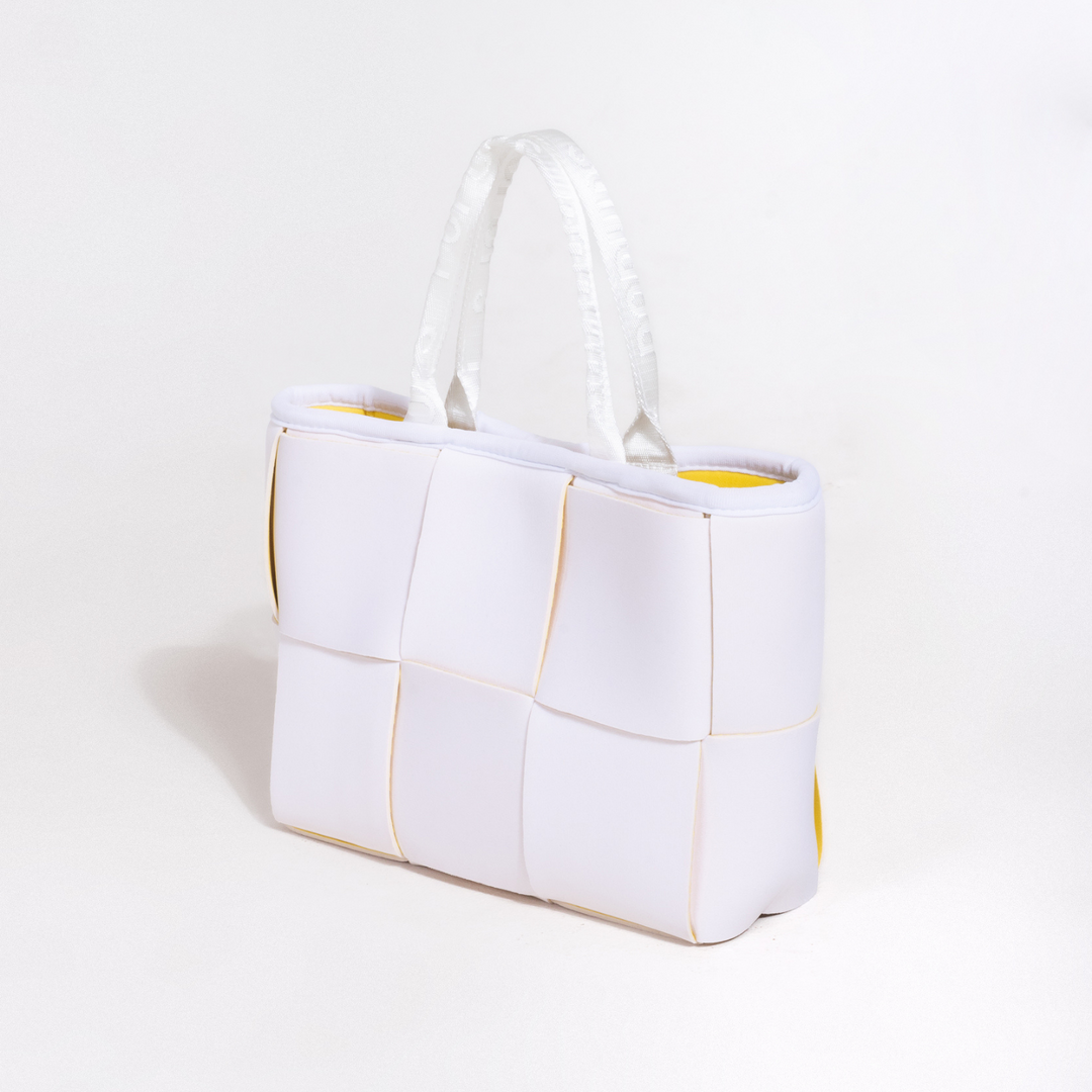 MINI ICON TOTE WHITE YELLOW