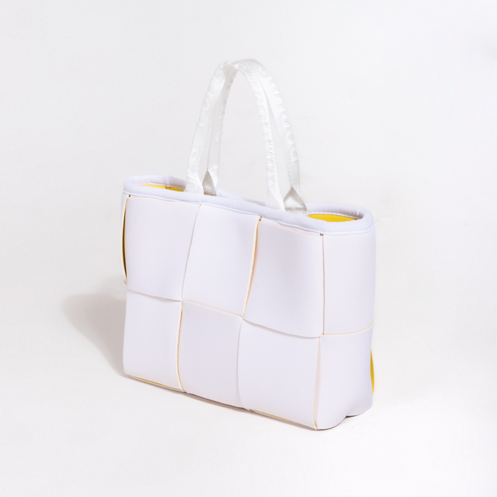 MINI ICON TOTE WHITE YELLOW