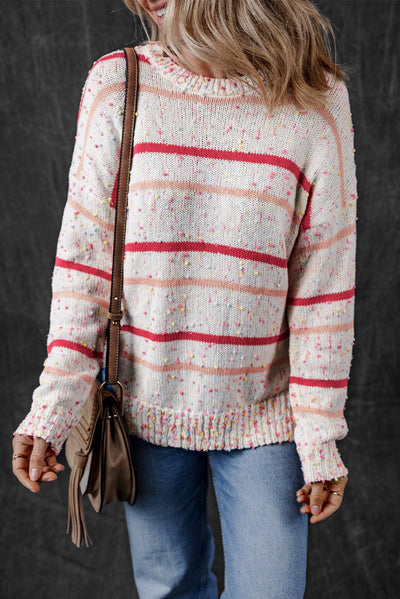 Ruthie Striped Confetti Knit Sweater