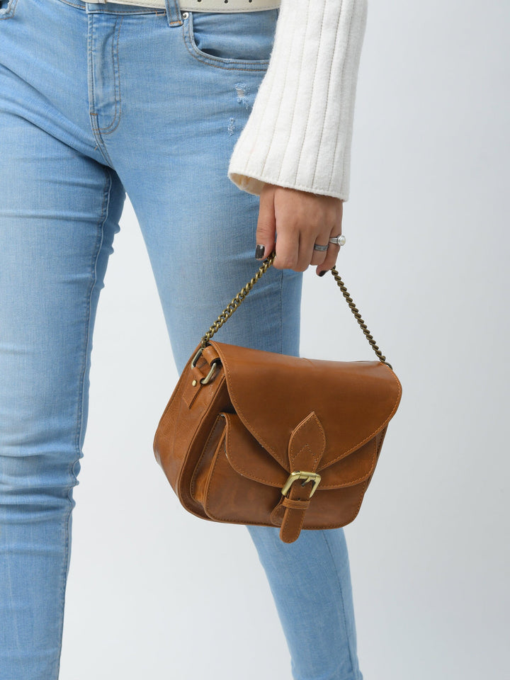 The Molina Satchel- Tan Brown